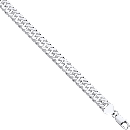 Silver Double Curb 9.0mm Chain