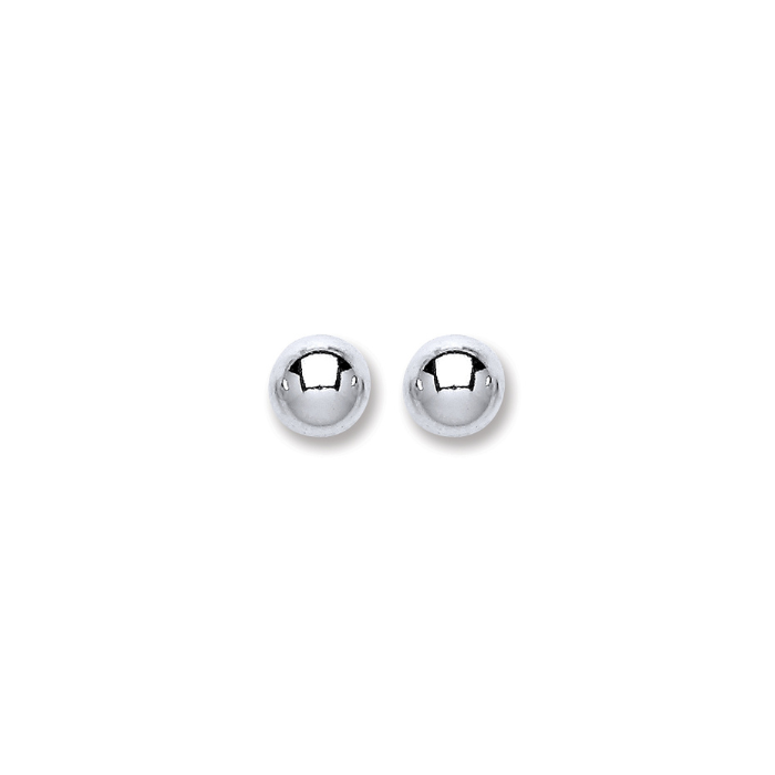 Silver Ball Stud 6mm Earrings