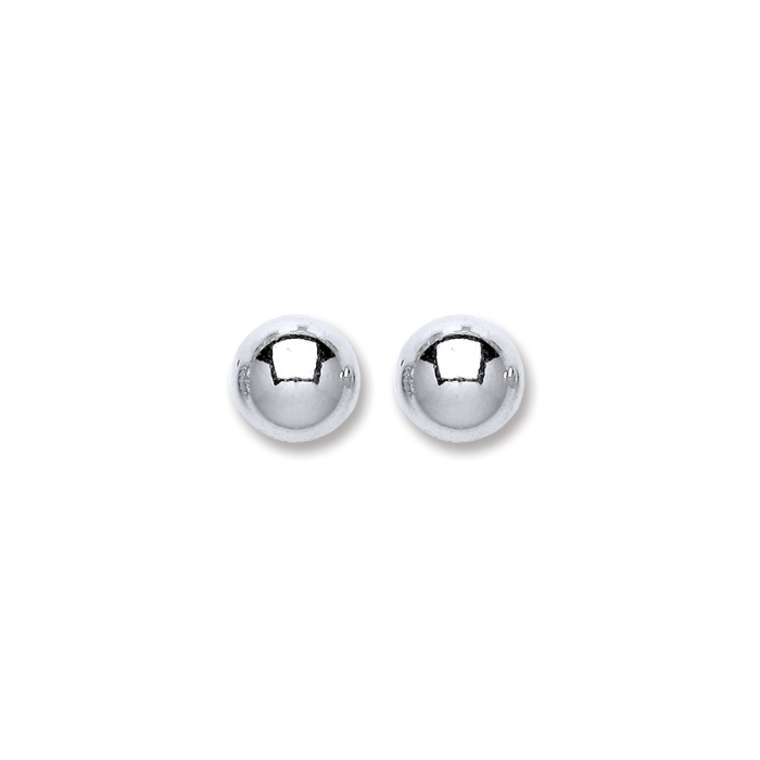 Silver Ball Stud 8mm Earrings