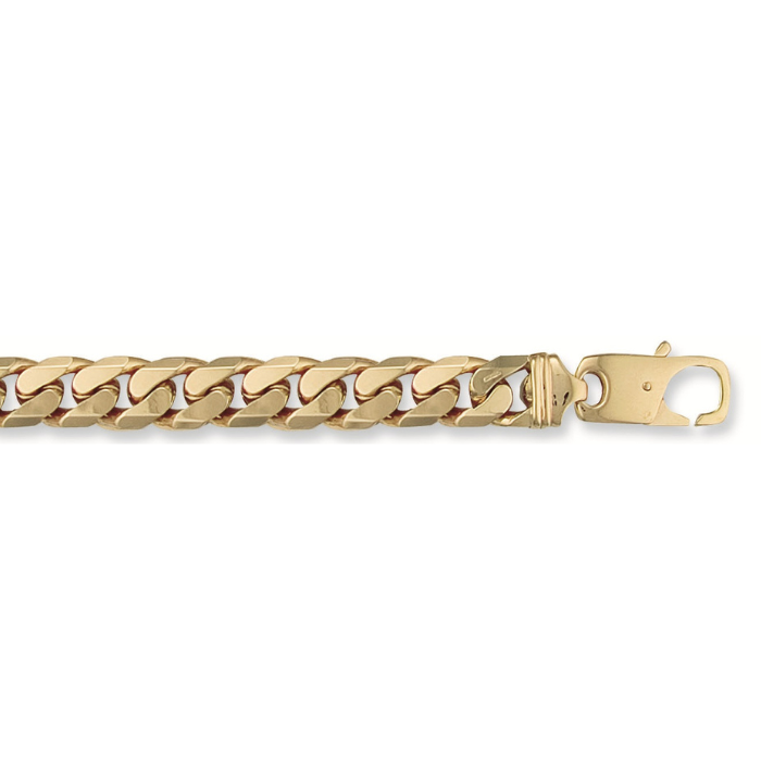 Yellow Gold 11mm Tight Link Curb Bracelet