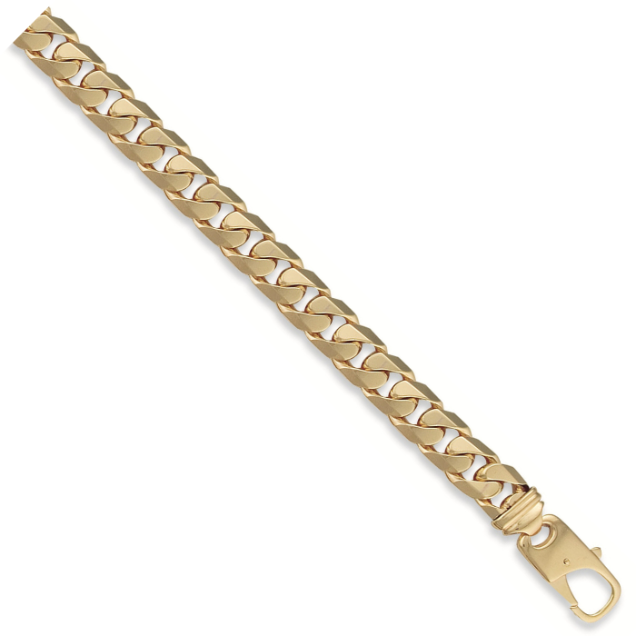 Yellow Gold 12.2mm Tight Link Curb Bracelet