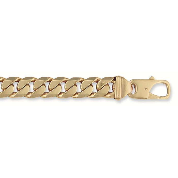 Yellow Gold 13.4mm Tight Link Curb Bracelet