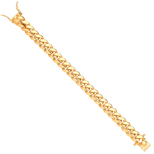 Yellow Gold 13mm Cuban Link Bracelet