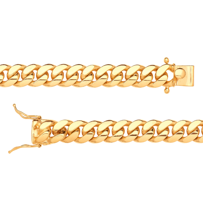 Yellow Gold 13mm Cuban Link Bracelet