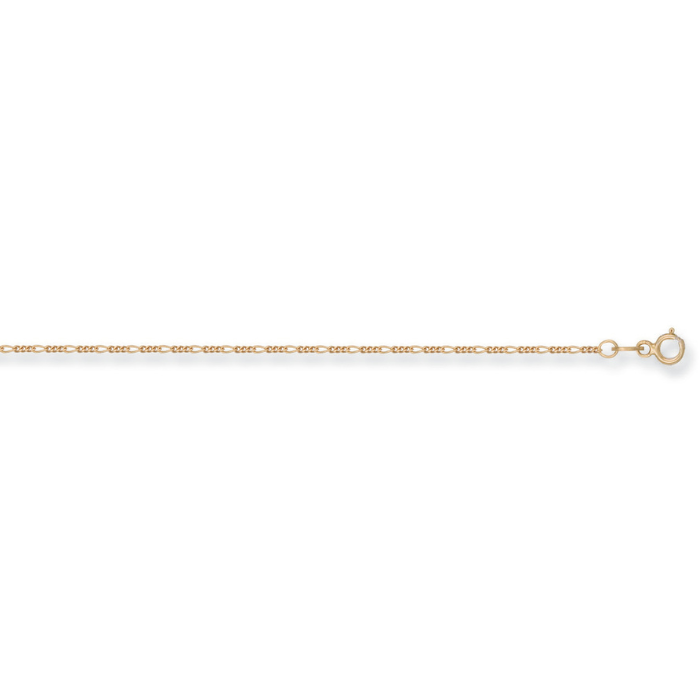 Yellow Gold 1.3mm Figaro Chain