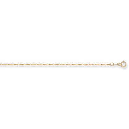 Yellow Gold 1.3mm Figaro Chain