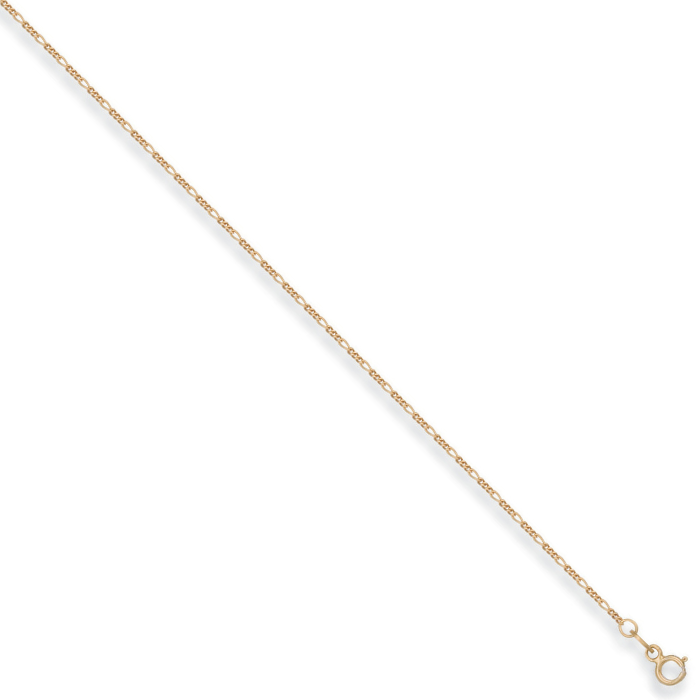 Yellow Gold 1.3mm Figaro Chain