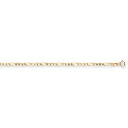 Yellow Gold 2.7mm Economy Figaro Chain