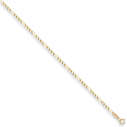 Yellow Gold 2.7mm Economy Figaro Chain