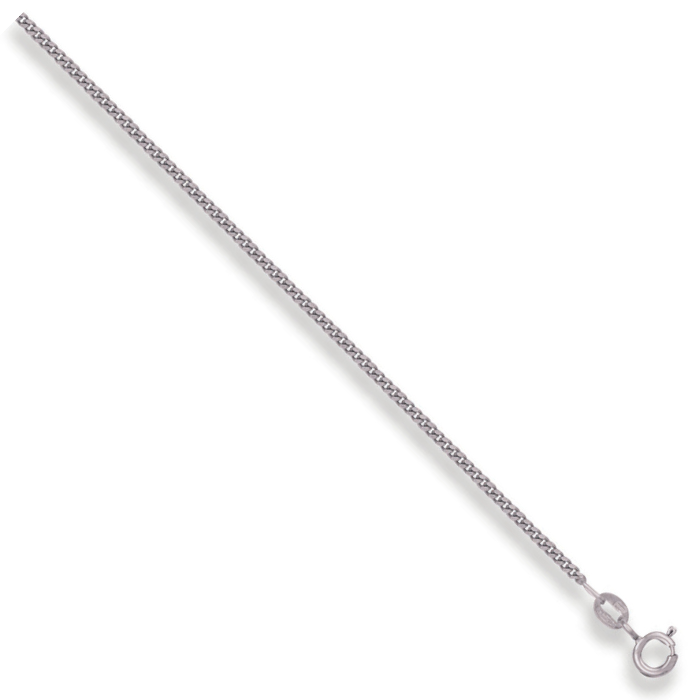 White Gold 1.5mm Traditional Classic Curb Chain