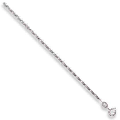 White Gold 1.5mm Traditional Classic Curb Chain