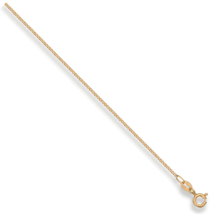 Yellow Gold 1.1mm Traditional Classic Curb Chain