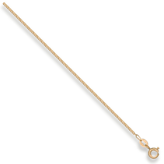 Yellow Gold 1.2mm Traditional Classic Curb Chain