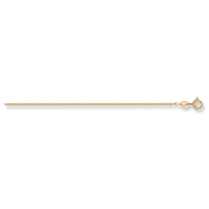 Yellow Gold 1.2mm Traditional Classic Curb Chain