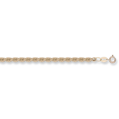 Yellow Gold 4.3mm Hollow Rope Chain