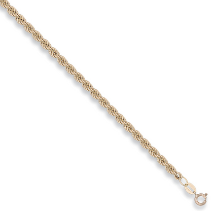 Yellow Gold 4.3mm Hollow Rope Chain