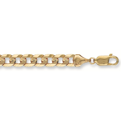 Yellow Gold 12.0mm Flat Curb Chain