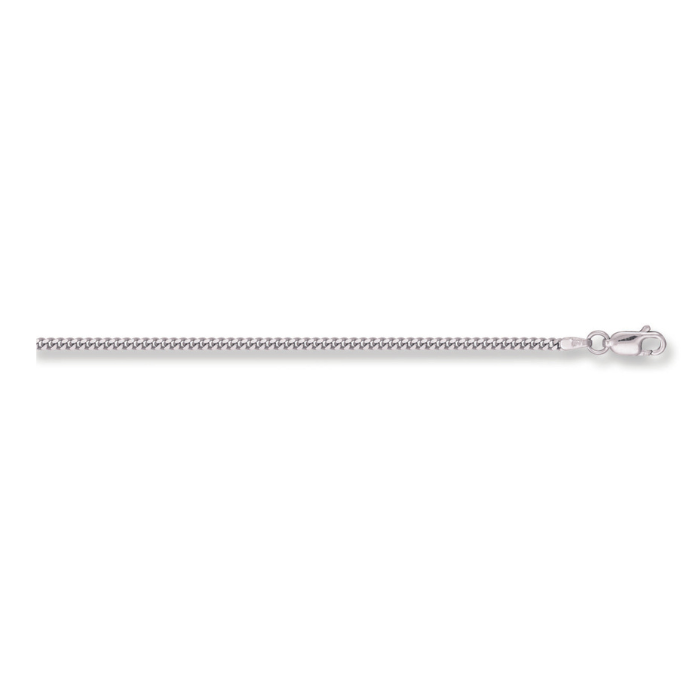 White Gold 2mm Traditional Classic Curb Chain