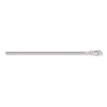 White Gold 2mm Traditional Classic Curb Chain