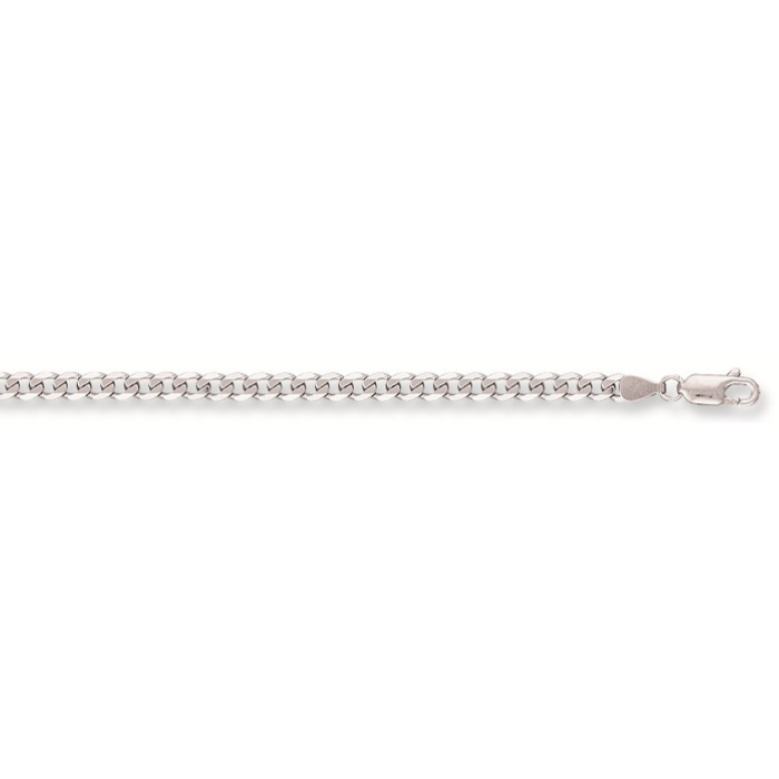 White Gold 3.8mm Curb Chain