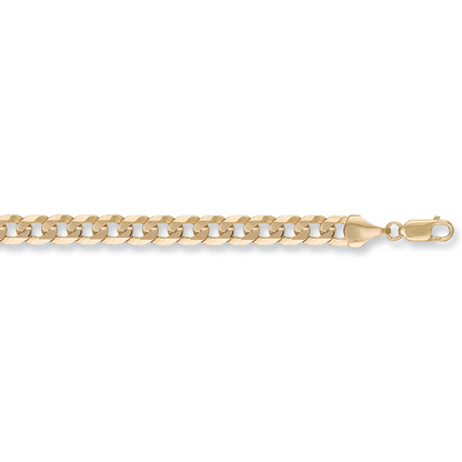 Yellow Gold 6.7mm Flat Curb Chain