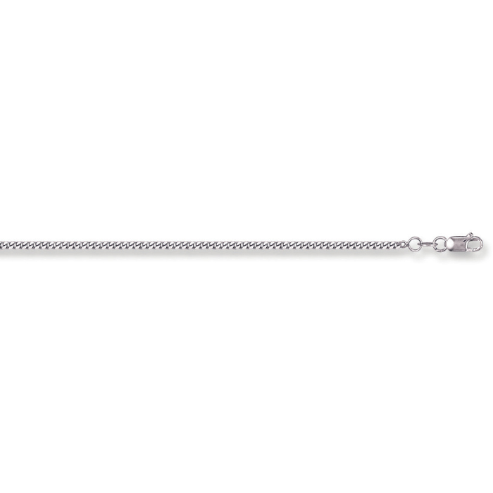 18ct White Gold 1.8mm Traditional Classic Curb Chain