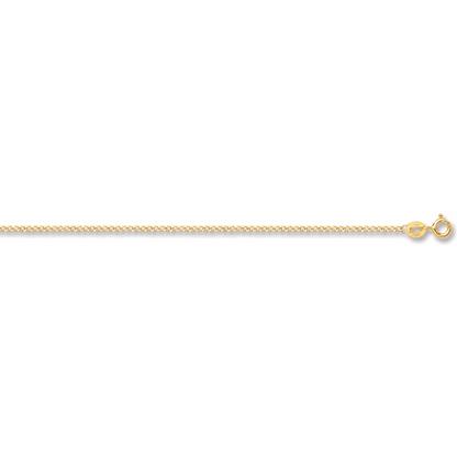 Yellow Gold 1.5mm Classic Hollow Curb Chain