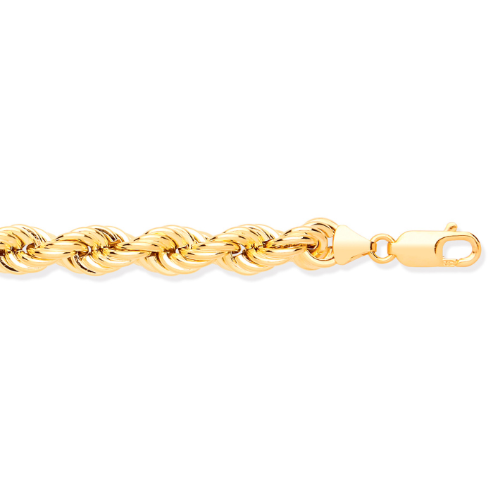 Yellow Gold 9.0mm Hollow Rope Chain