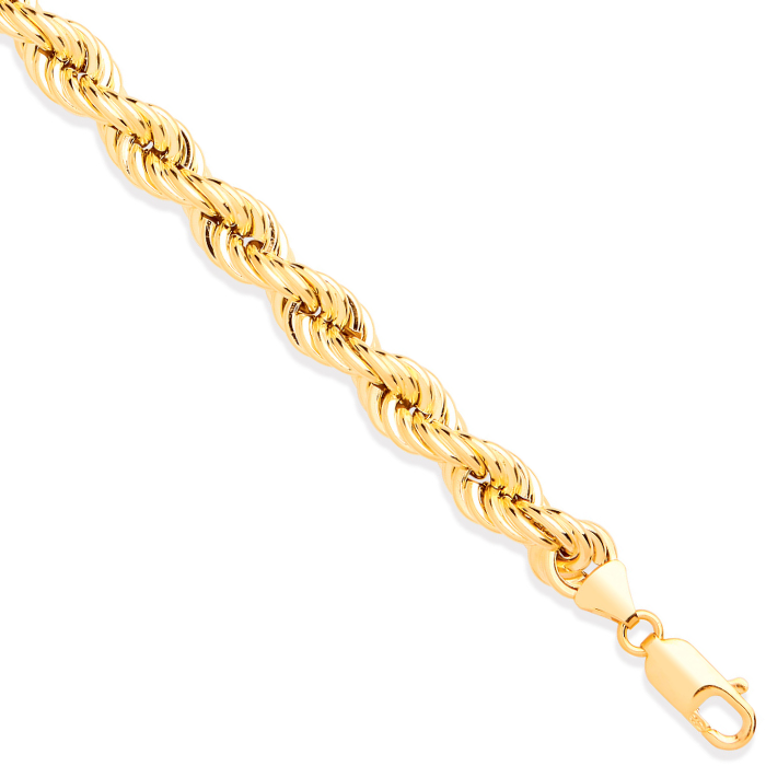 Yellow Gold 9.0mm Hollow Rope Chain