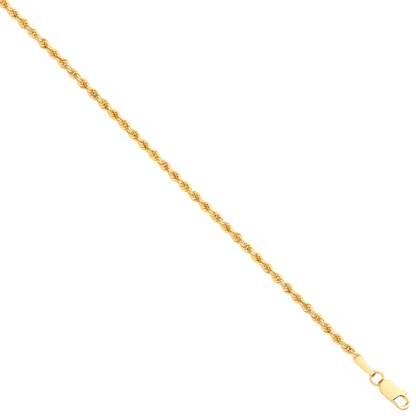 Yellow Gold 2.0mm Hollow Rope Chain