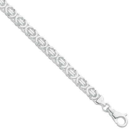 Silver 9.2mm Byzantine Bracelet