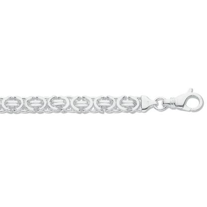 Silver 9.2mm Byzantine Bracelet