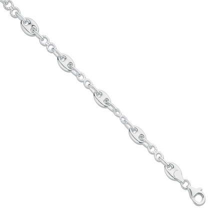 Silver Fancy Peanut Bracelet