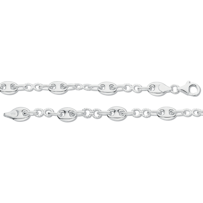 Silver Fancy Peanut Bracelet