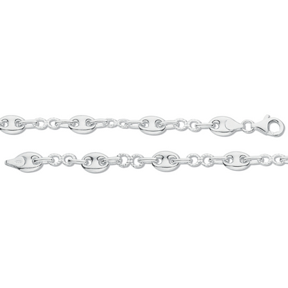 Silver Fancy Peanut Bracelet