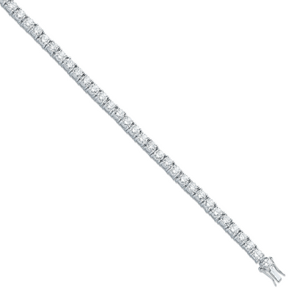 Silver 4.3mm Cz Tennis Bracelet