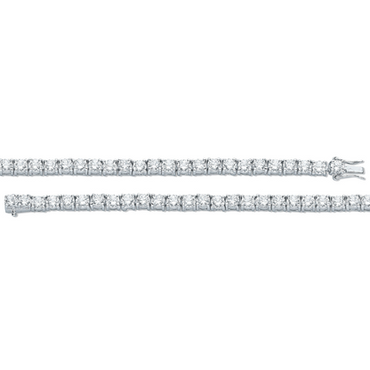 Silver 4.3mm Cz Tennis Bracelet