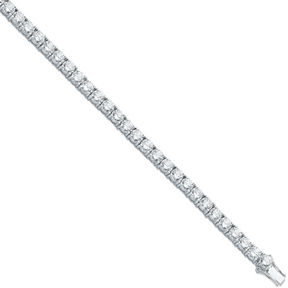 Silver 5.2mm Cz Tennis Bracelet