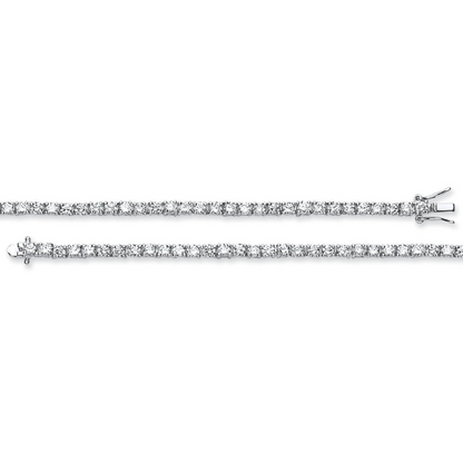 Silver 3mm Cz Tennis Bracelet