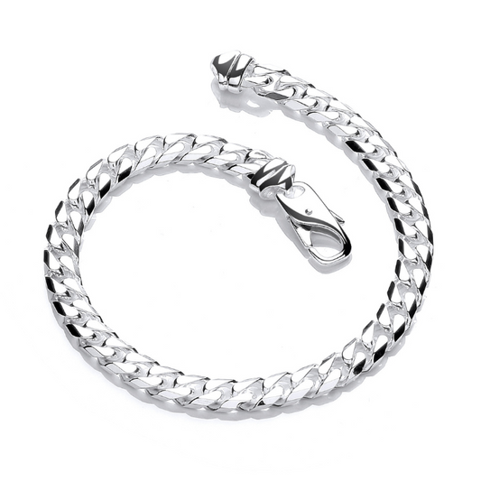 Silver 5.7mm Tight Link Curb Bracelet