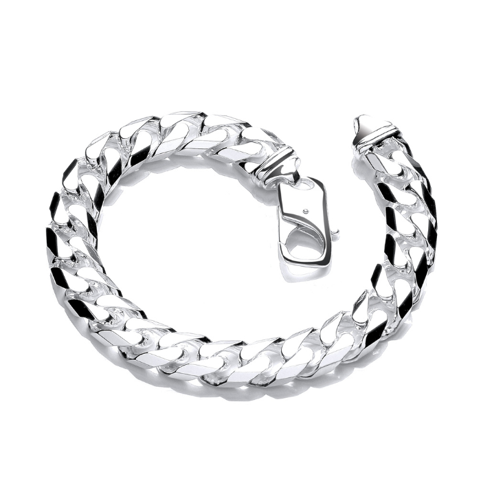 Silver 10.5mm Tight Link Curb Bracelet