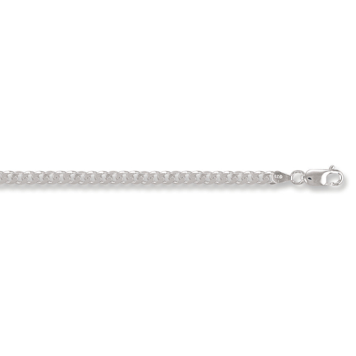 Silver 4.4mm Curb Bracelet