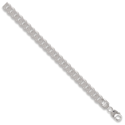 Silver 9.5mm Curb Bracelet