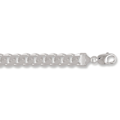 Silver 11.3mm Curb Bracelet