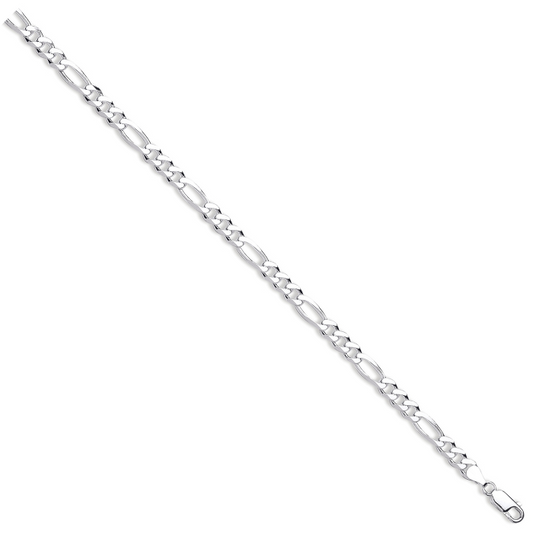 Silver 6mm Figaro Bracelet