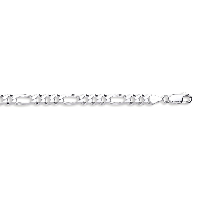 Silver 6mm Figaro Bracelet