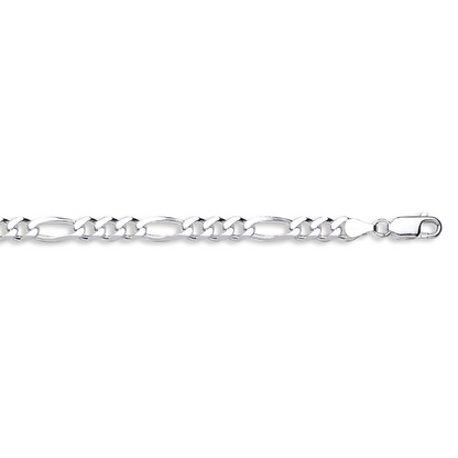 Silver 6mm Figaro Bracelet