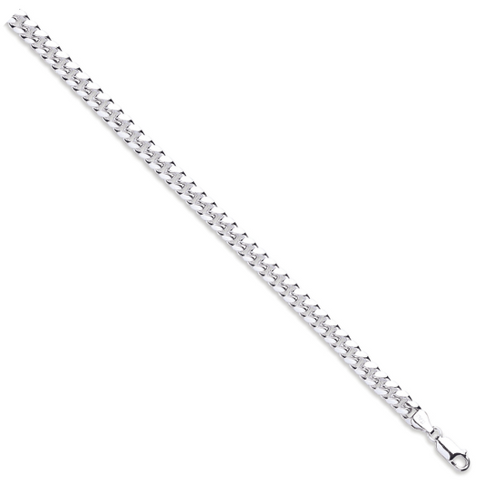 Silver 6.5mm Dome Cuban Link Bracelet