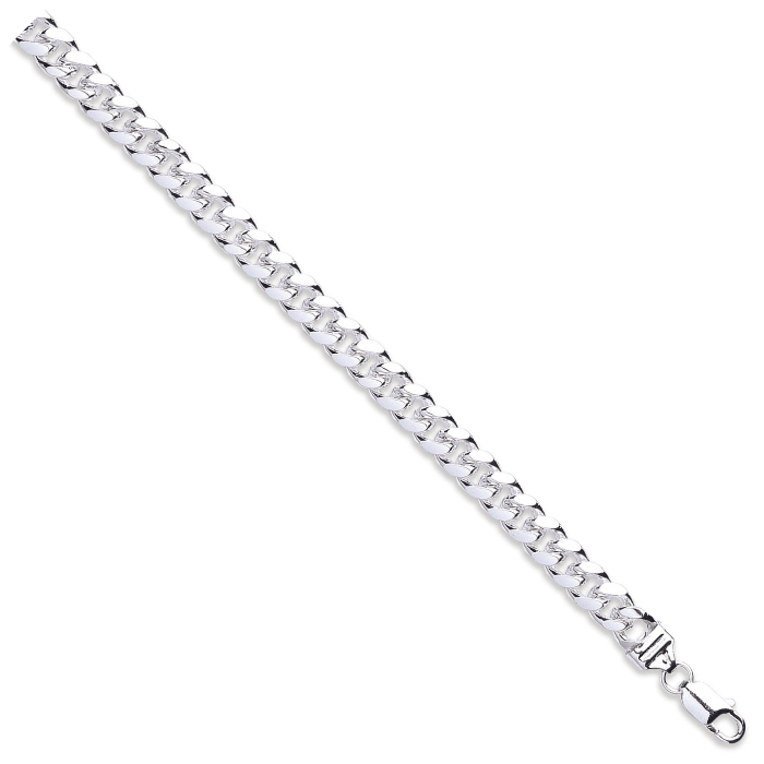 Silver 8.4mm Dome Cuban Link Bracelet