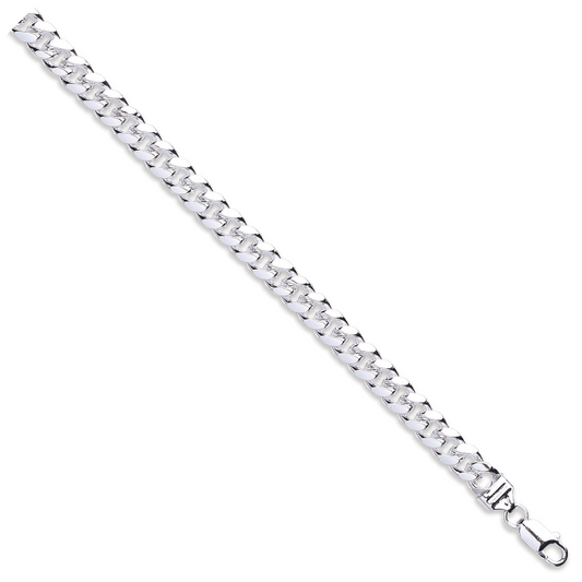 Silver 8.4mm Dome Cuban Link Chain